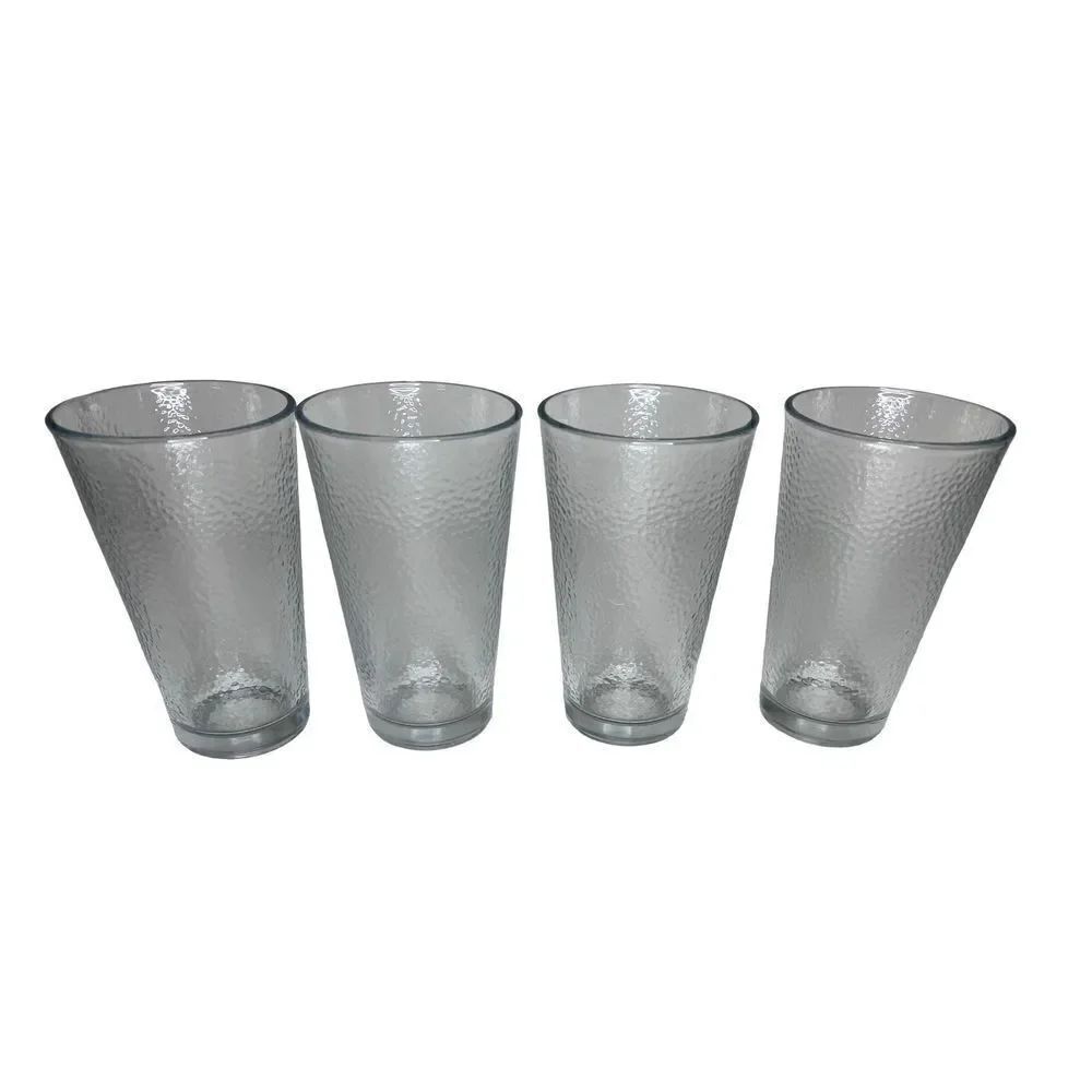 Set of 4 Vintage LIBBEY Glassware USA Bubbled Pint Glass 16 Fl. Oz